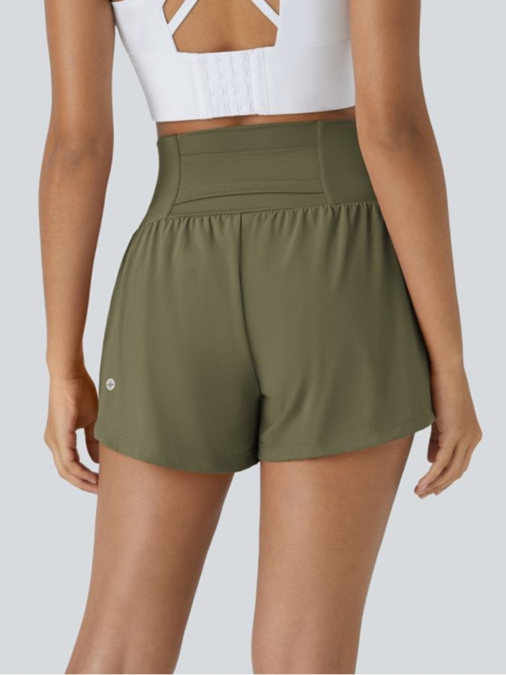 Halara SoftlyZero™ Airy Super High Waisted Cool Touch Yoga Shorts with Pockets - Picture 4 of 5